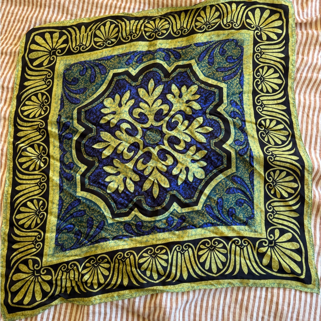 Diane Von Furstenberg Blue And Green Scarf